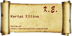 Kertai Ellina névjegykártya